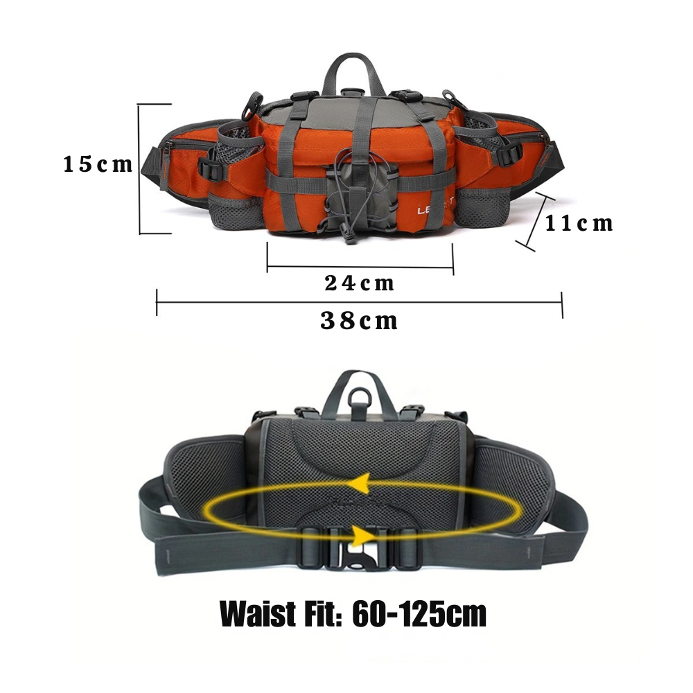Hiking Waist Bag – Water-Resistant & Multi-Pocket (5L)