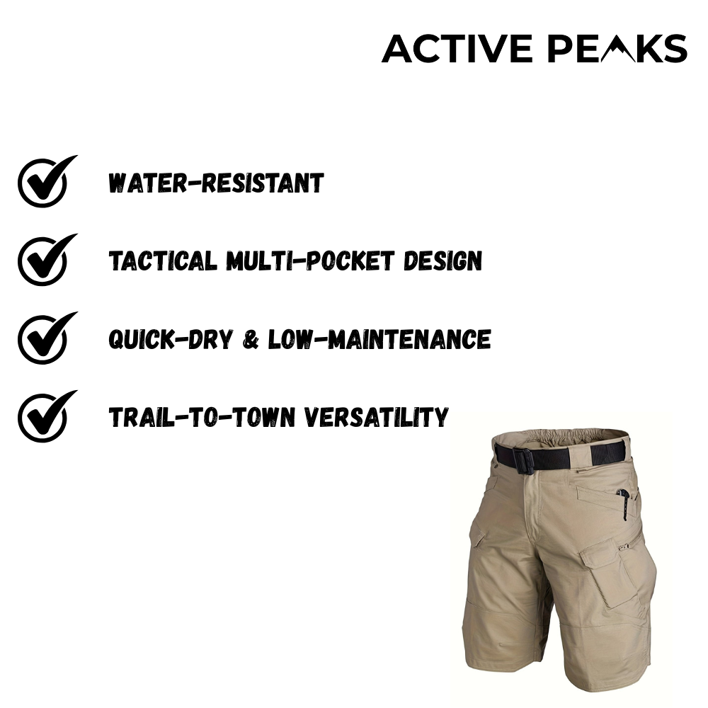 Water-Resistant Tactical Cargo Shorts