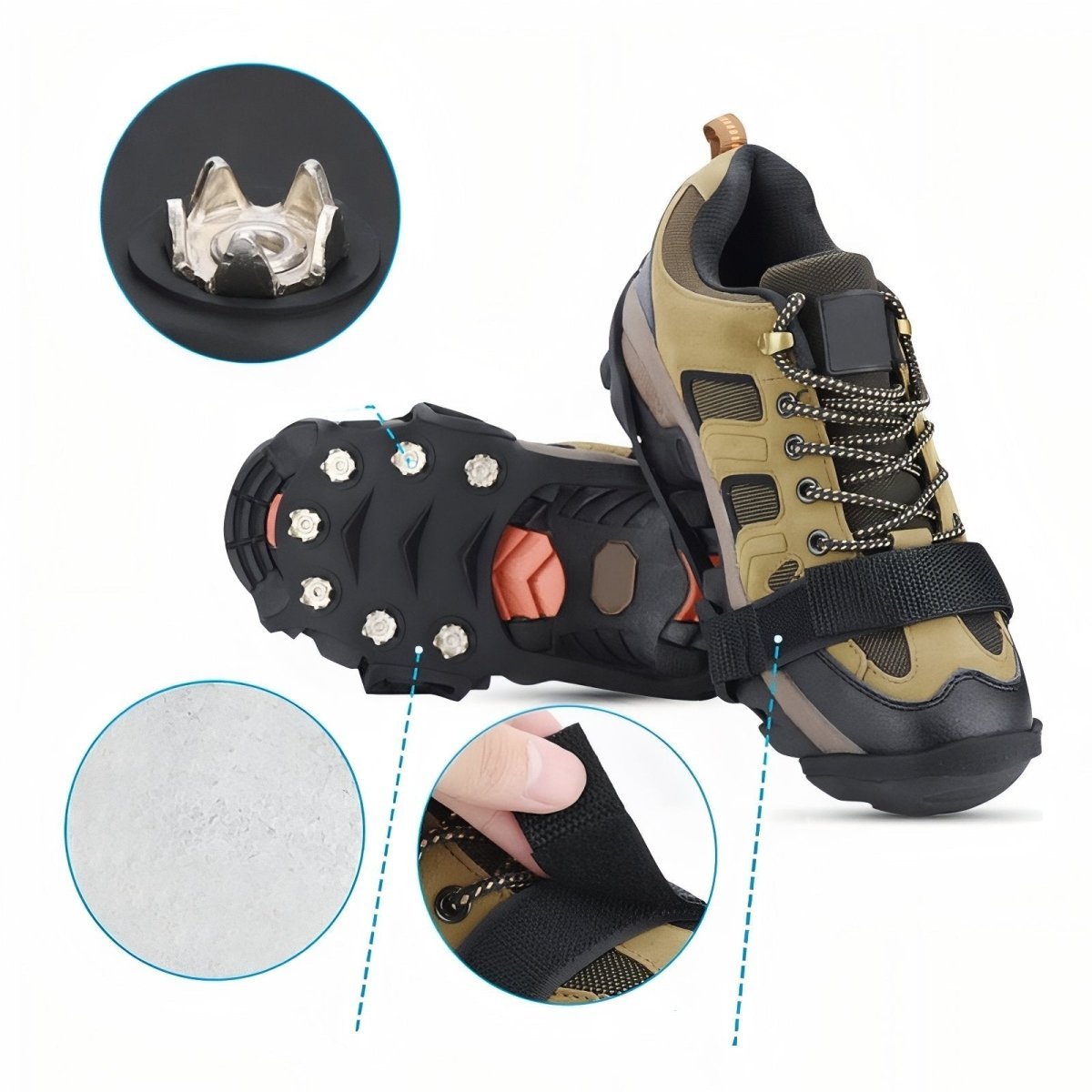 Lightweight 11-Spike Hiking Crampons for Snow and Ice