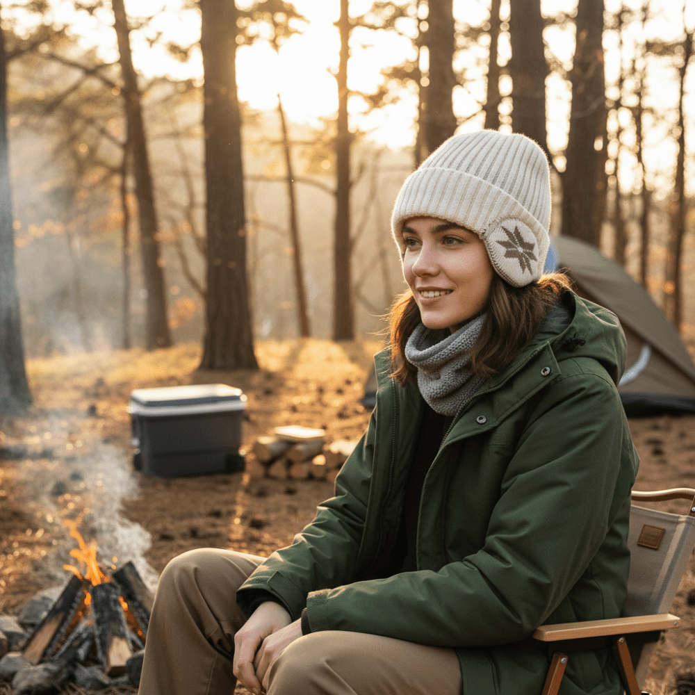 Knitted Winter Hat with Ear Flaps