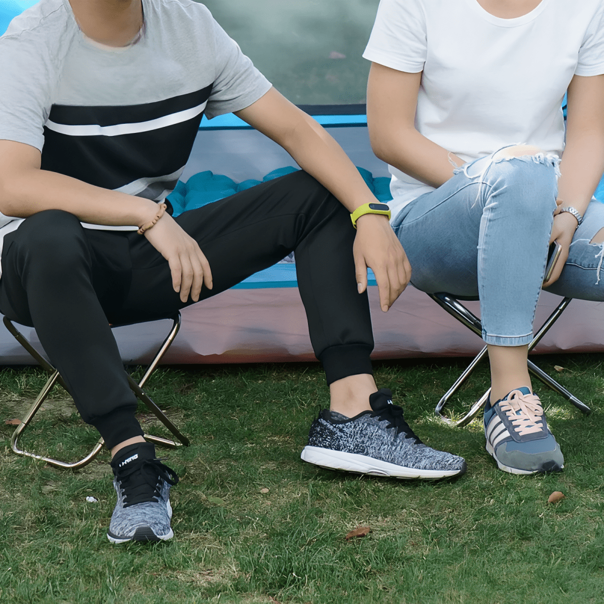 Lightweight Foldable Hiking Stool with Aluminium Frame