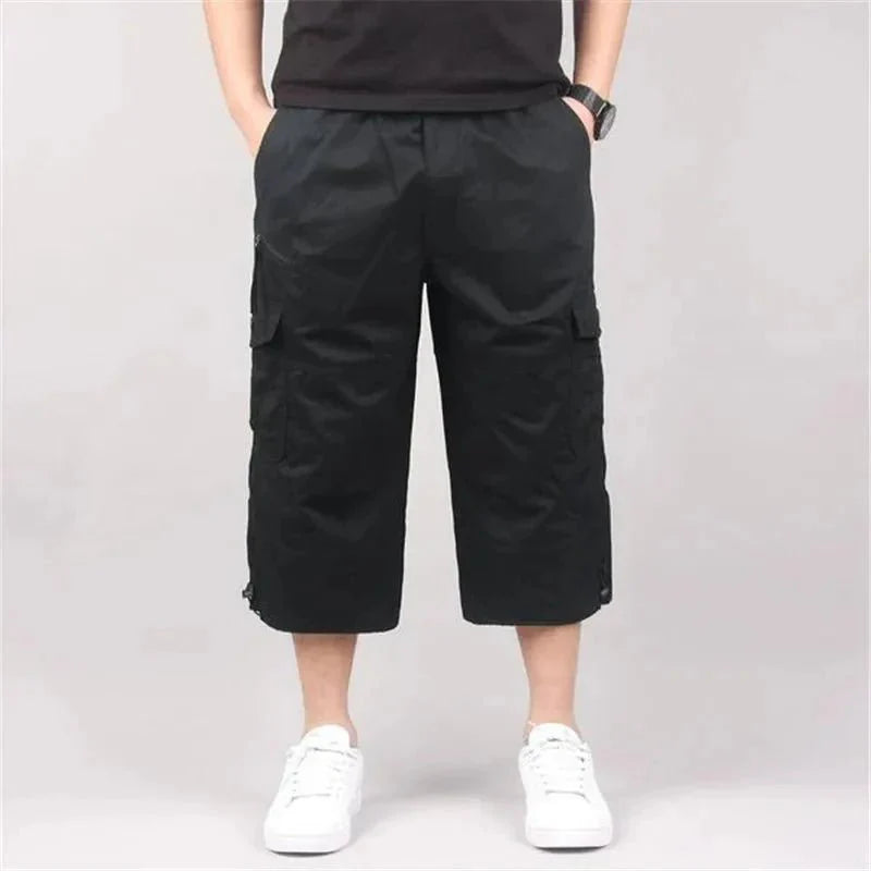Lightweight Loose-Fit Cargo Shorts with Multiple Pockets