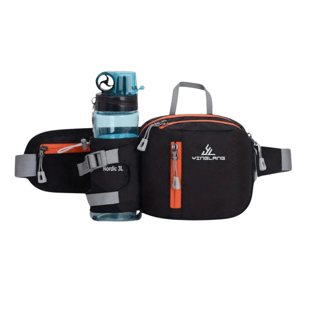 Lightweight Water-Resistant Hiking Waist Pack with Bottle Holder
