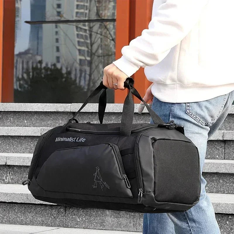 Water-Resistant Training Duffel Bag with Multiple Compartments