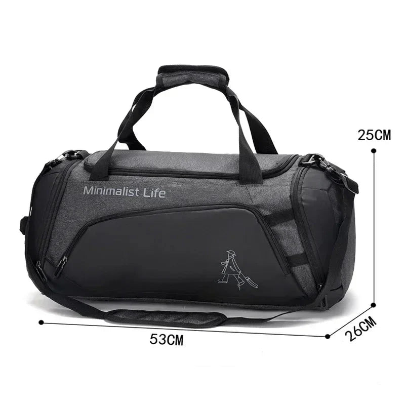 Water-Resistant Training Duffel Bag with Multiple Compartments