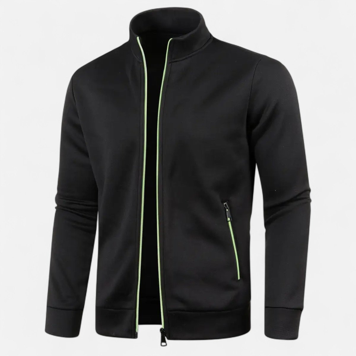 Knitted Zip Cardigan with Full-Length Closure