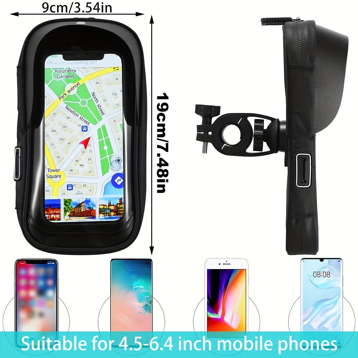 Waterproof Phone Holder – 360° Rotating Bike and Motor Mount