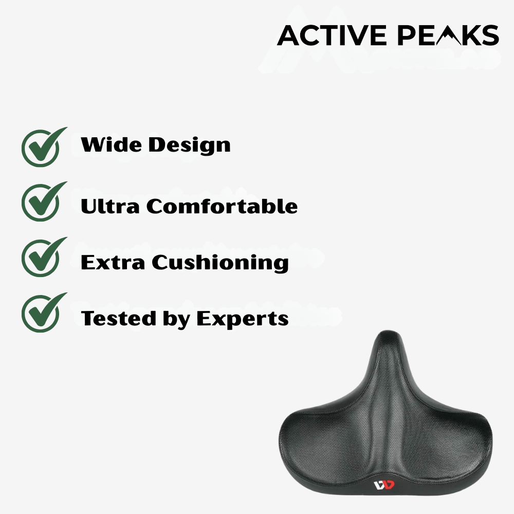 Ergonomic Waterproof Bike Saddle – Shock-Absorbing & Wide Fit