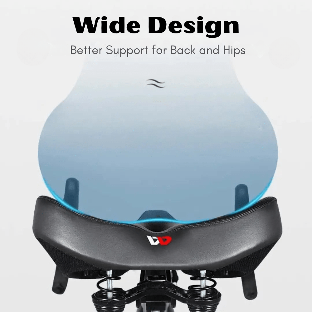 Ergonomic Waterproof Bike Saddle – Shock-Absorbing & Wide Fit