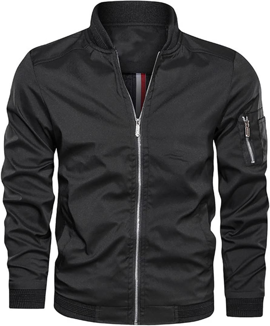 Lightweight Wind-Resistant Bomber Jacket