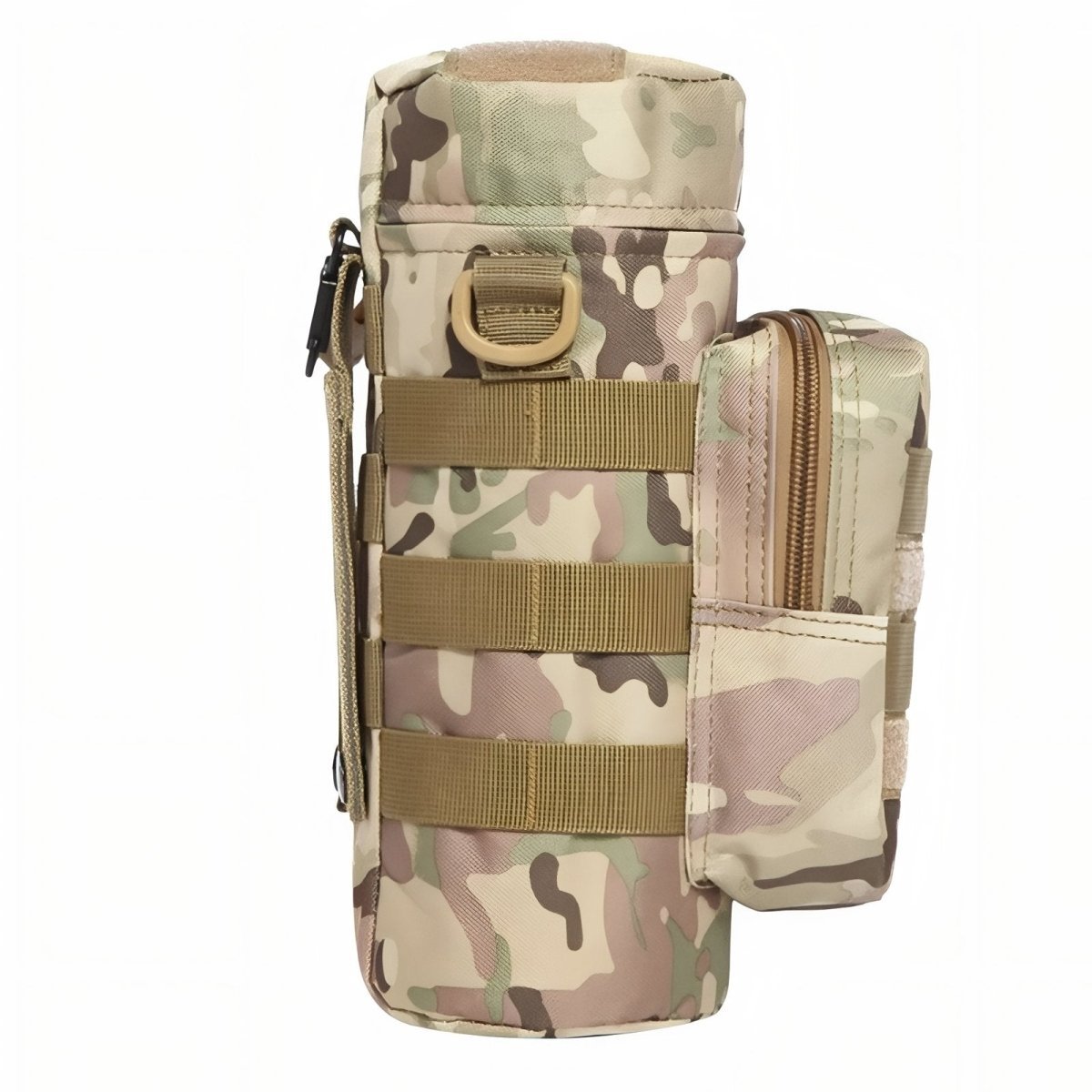 Durable MOLLE Tactical Bottle Holder with Accessory Pocket