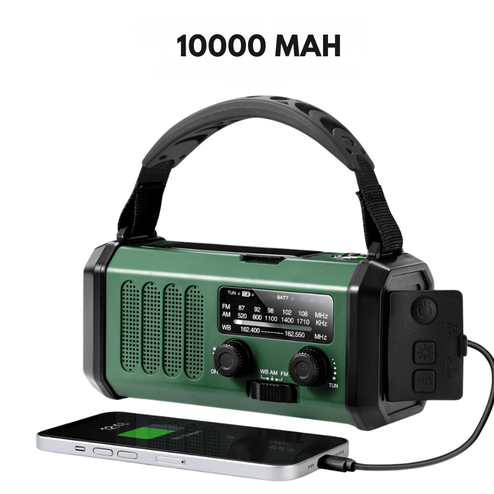 Emergency Radio with Solar and USB Charging