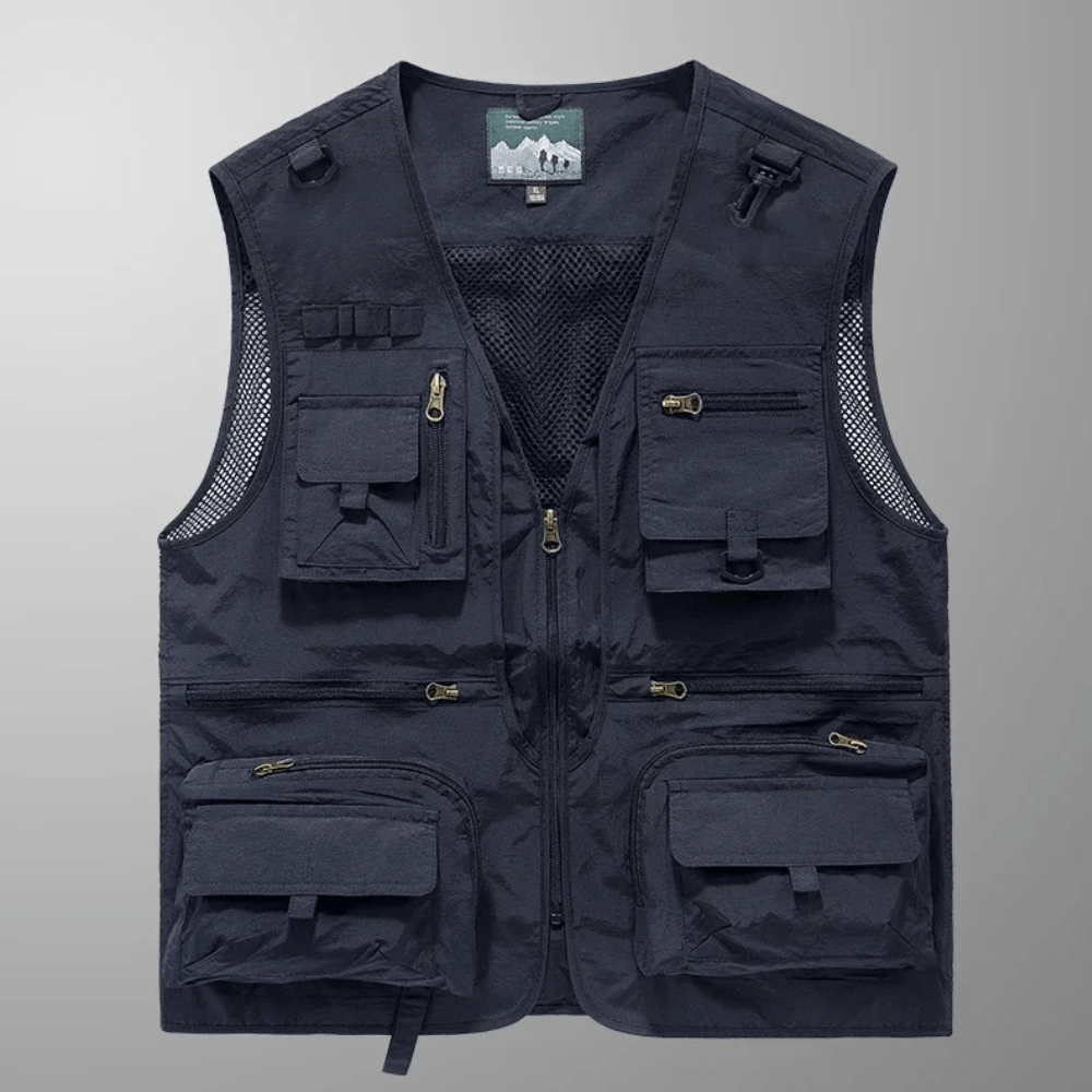 Lightweight Multi-Pocket Mesh Utility Vest