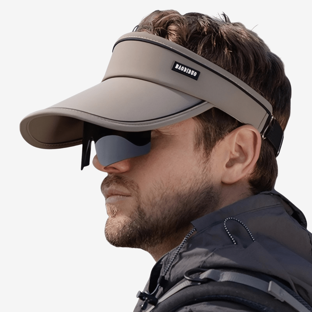 Breathable Hiking Cap with Integrated Visor and Sunglasses