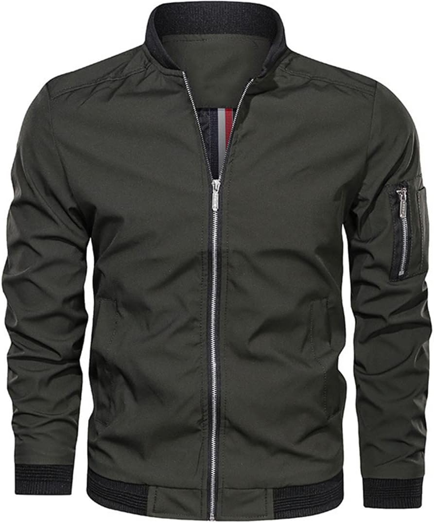 Lightweight Wind-Resistant Bomber Jacket