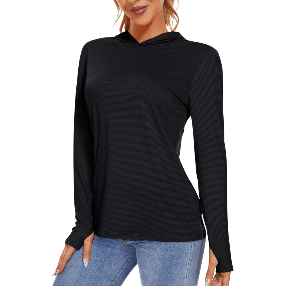 Breathable Long-Sleeve UV Protection Hoodie for Women