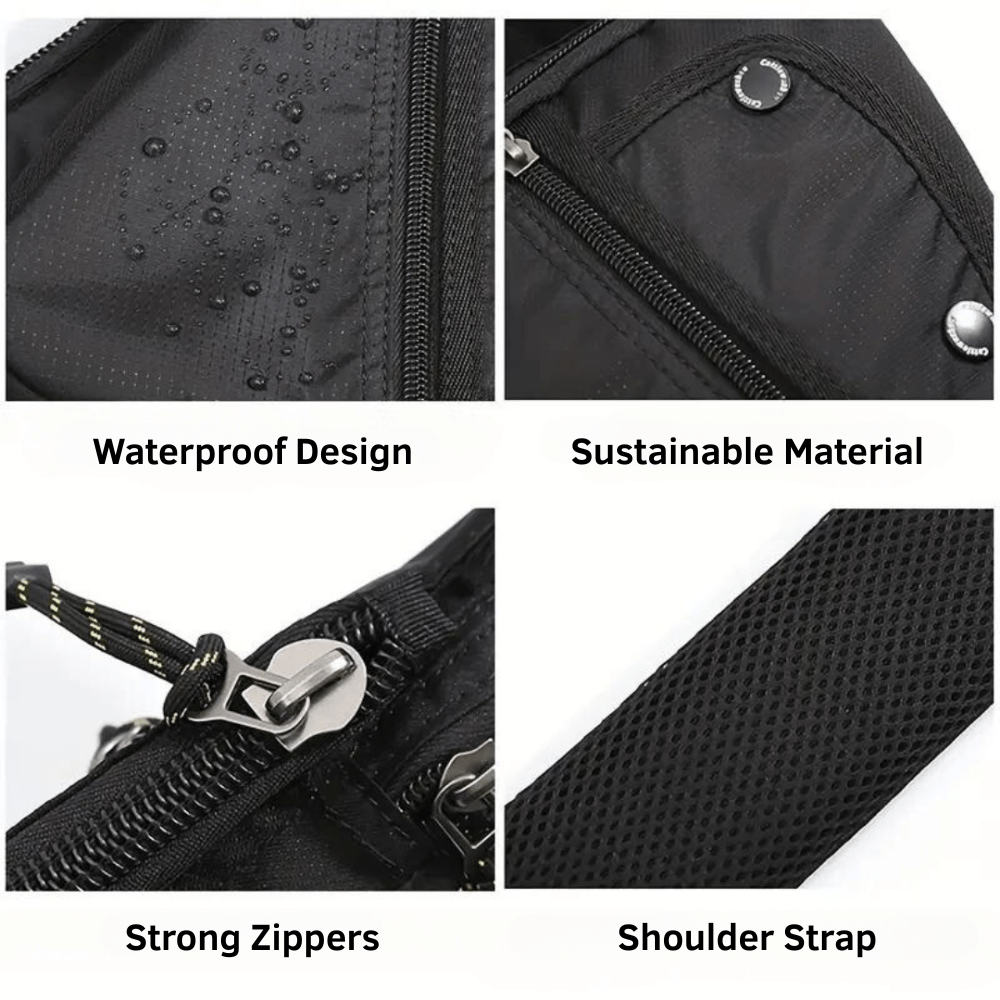 Weather-Resistant Crossbody Bag with Secure Compartments