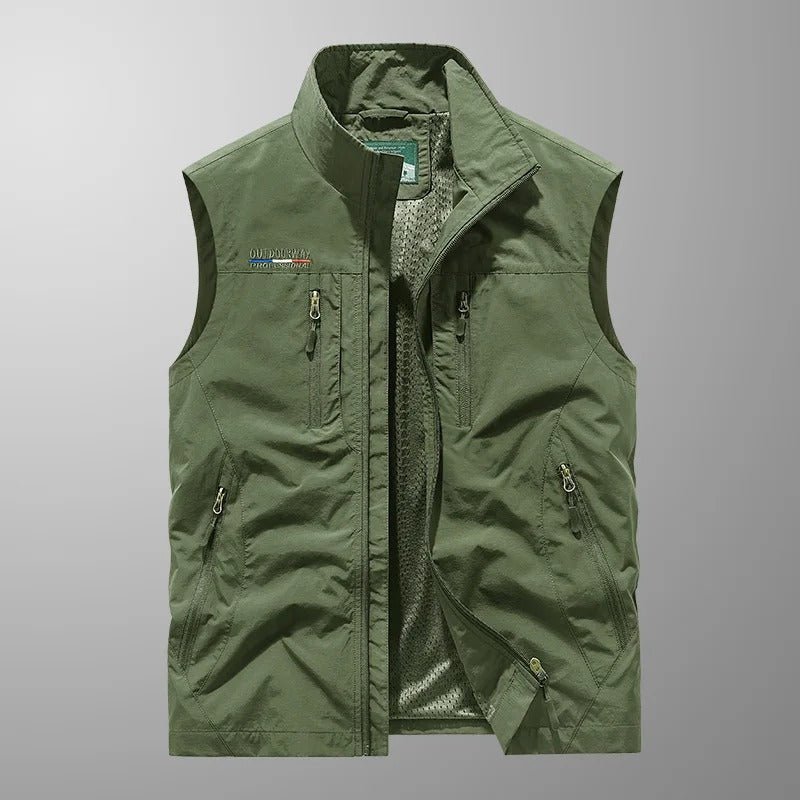 Lightweight Water-Resistant Sleeveless Cargo Vest