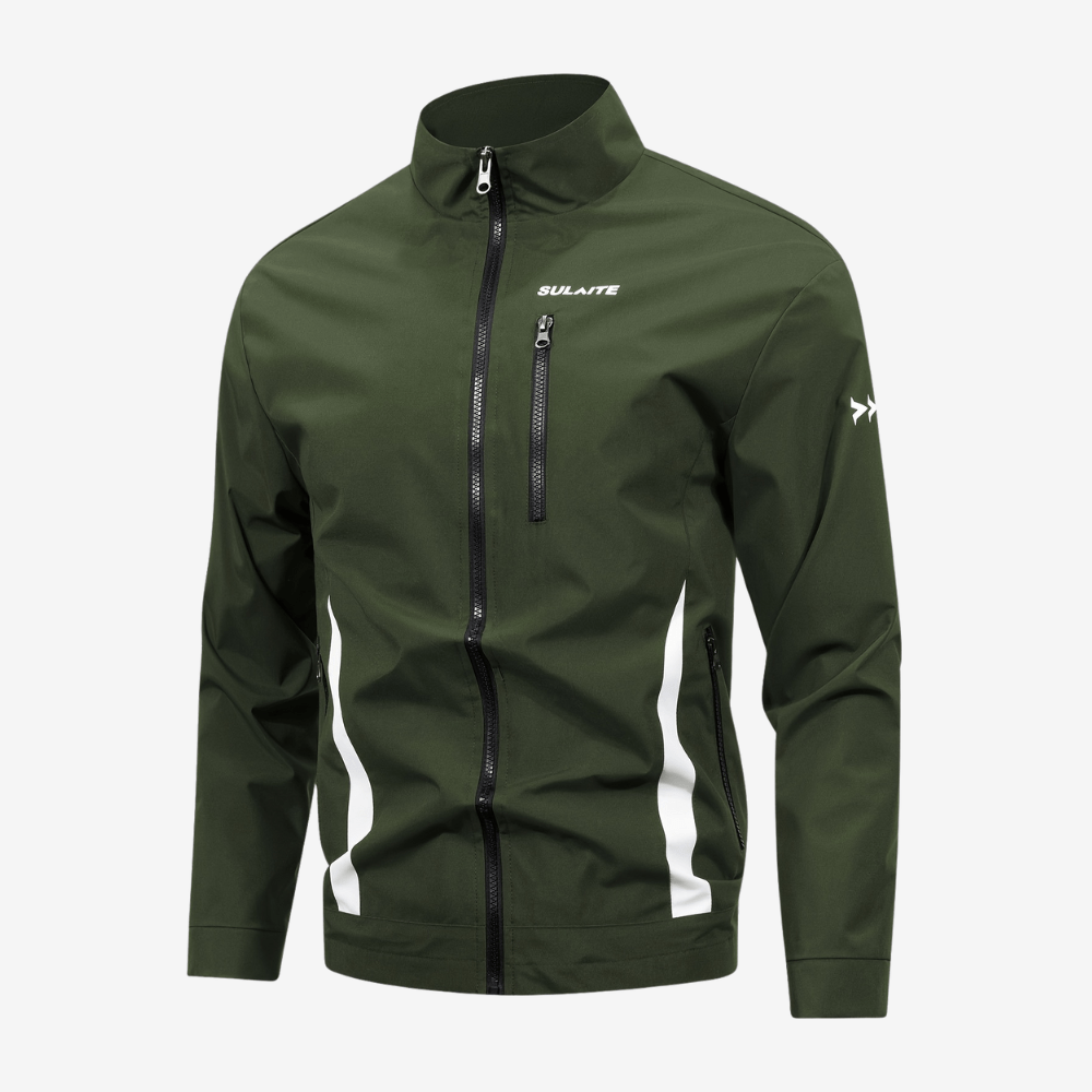 Lightweight Zip-Up Outdoor Jacket with High Collar