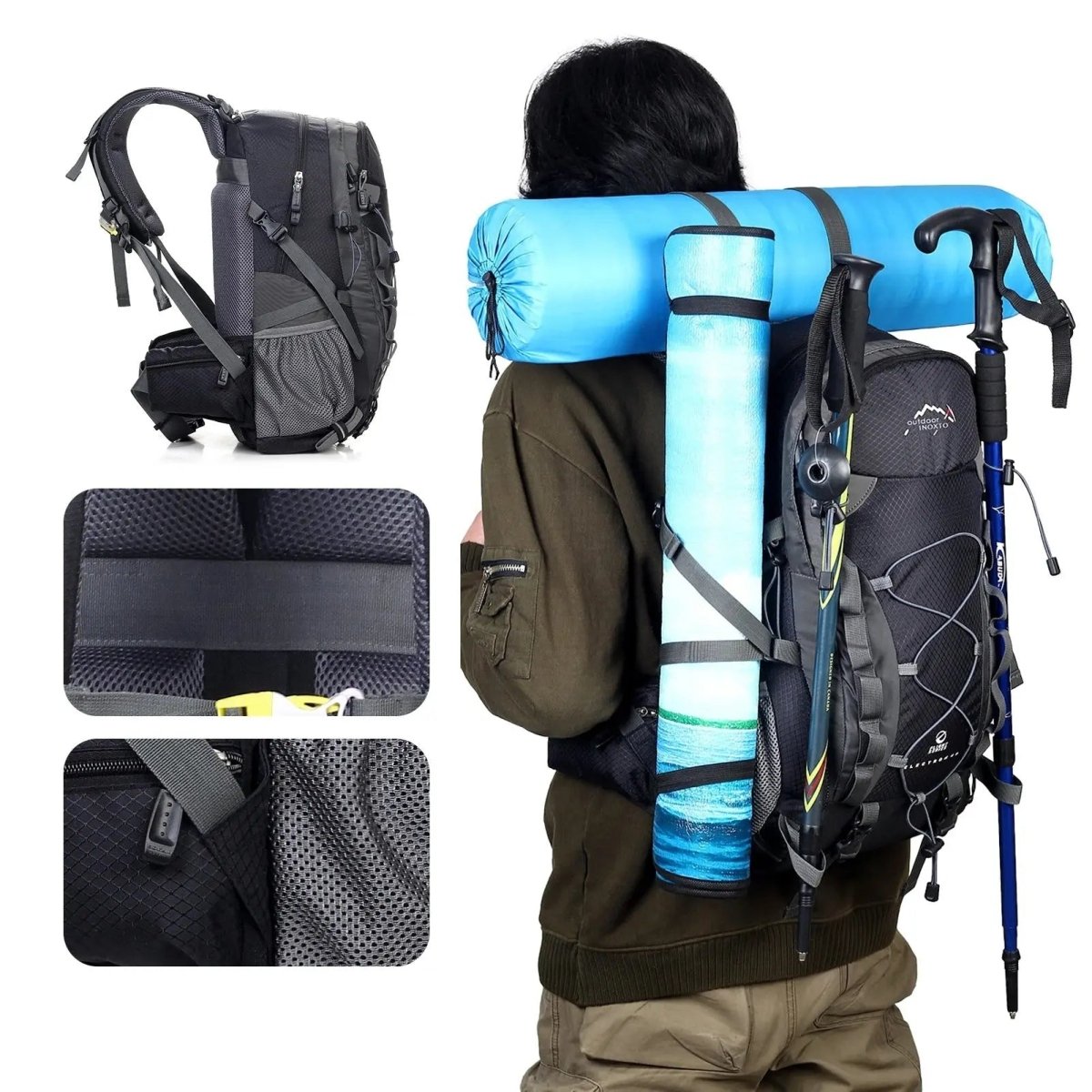 Lightweight Trekking Backpack with Suspension System – 40L