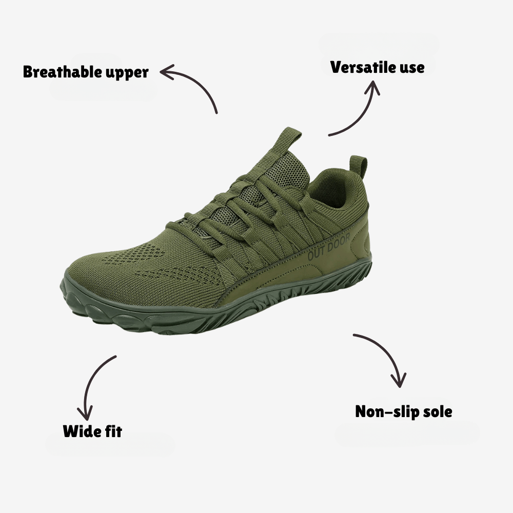 Wide-Fit Walking Shoes – Breathable Grip