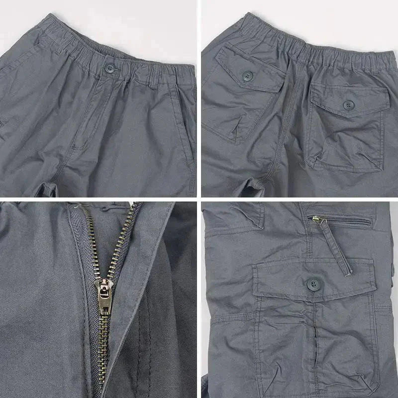 Lightweight Loose-Fit Cargo Shorts with Multiple Pockets
