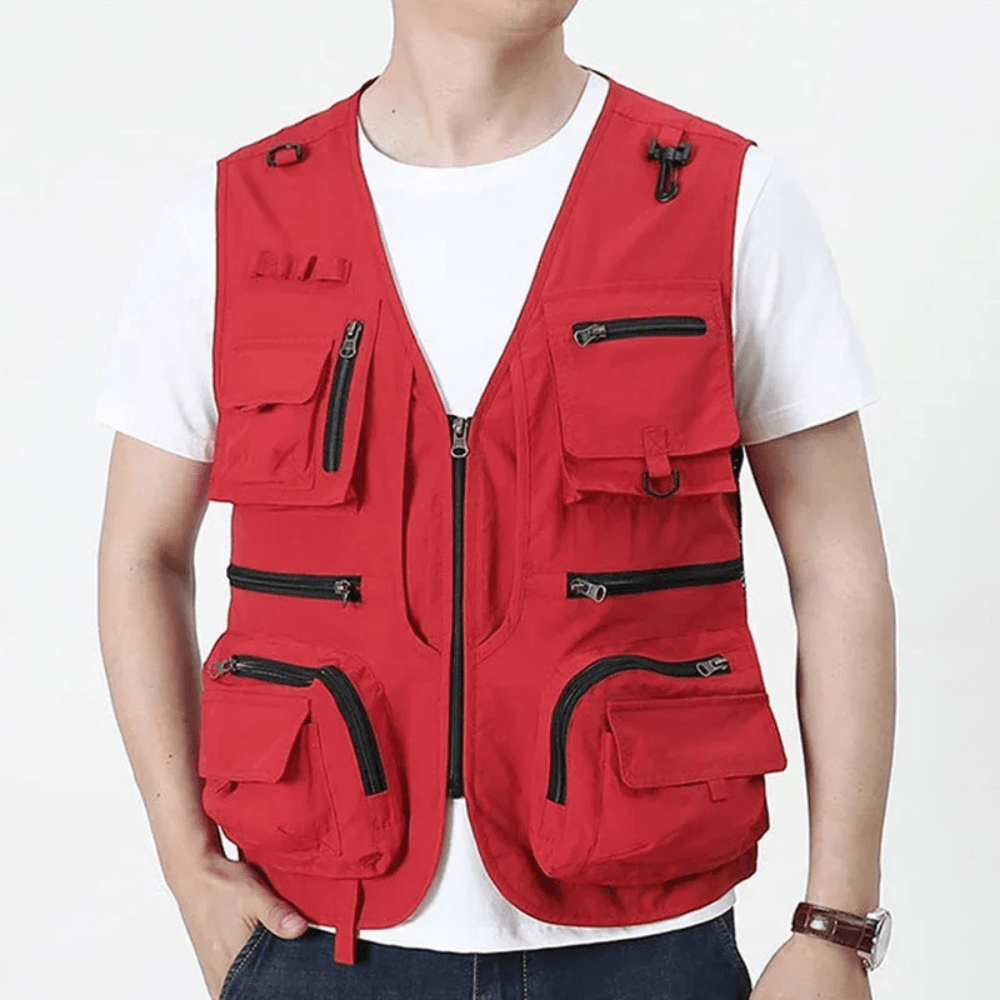 Lightweight Multi-Pocket Mesh Utility Vest