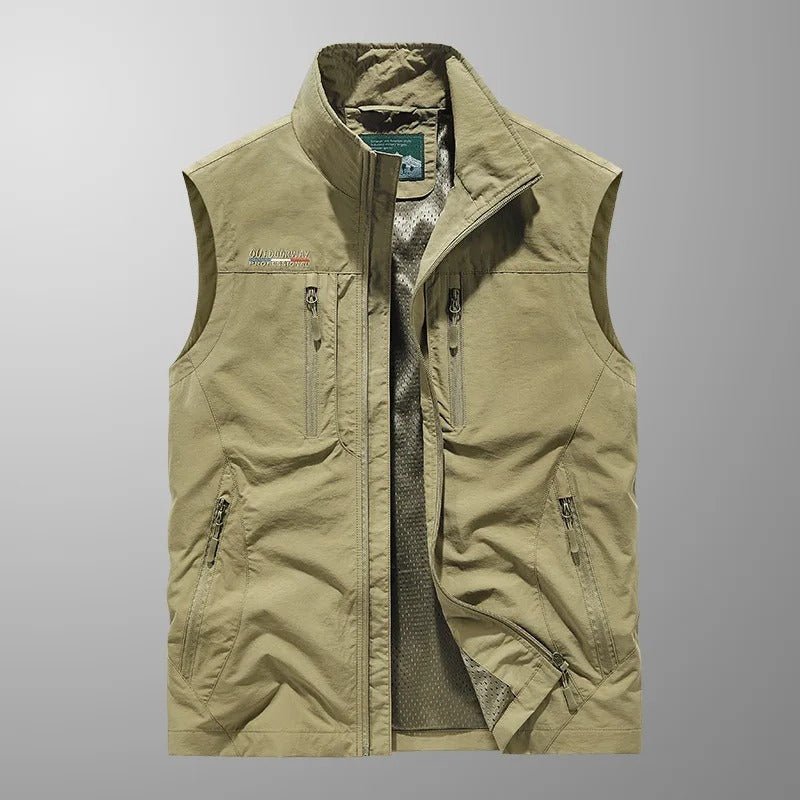 Lightweight Water-Resistant Sleeveless Cargo Vest