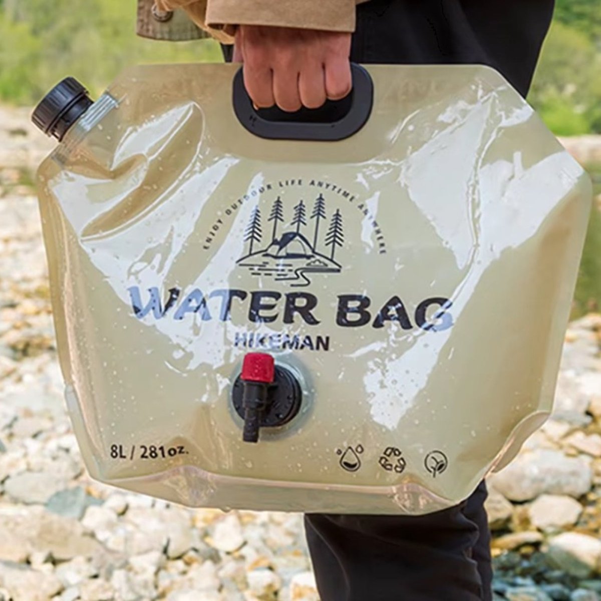 Foldable 8L Water Storage Bag with Tap
