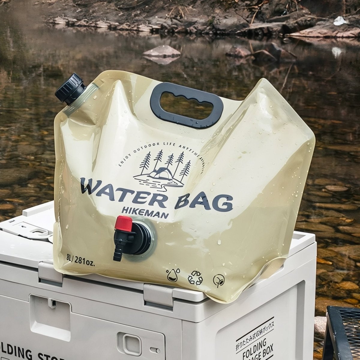 Foldable 8L Water Storage Bag with Tap