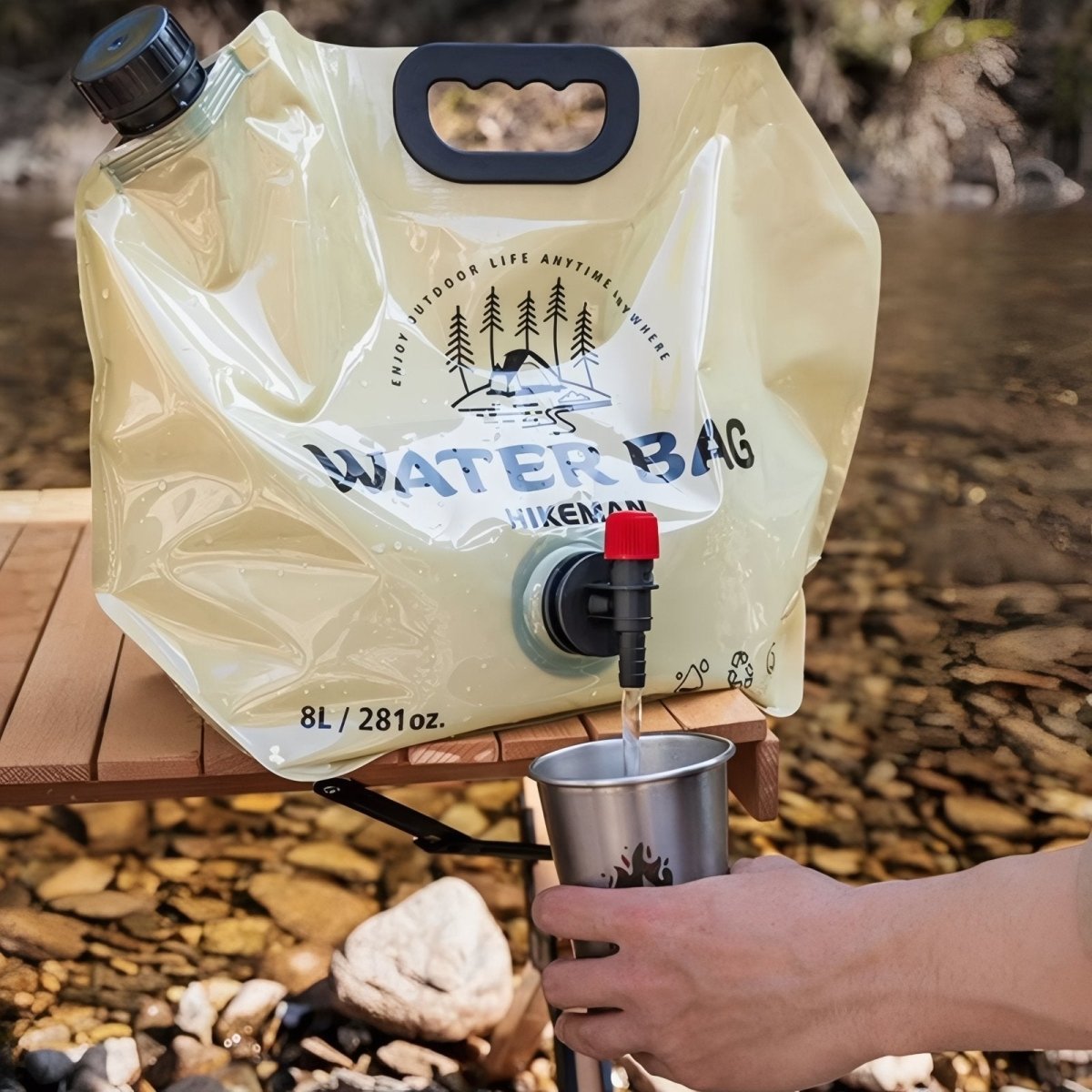 Foldable 8L Water Storage Bag with Tap