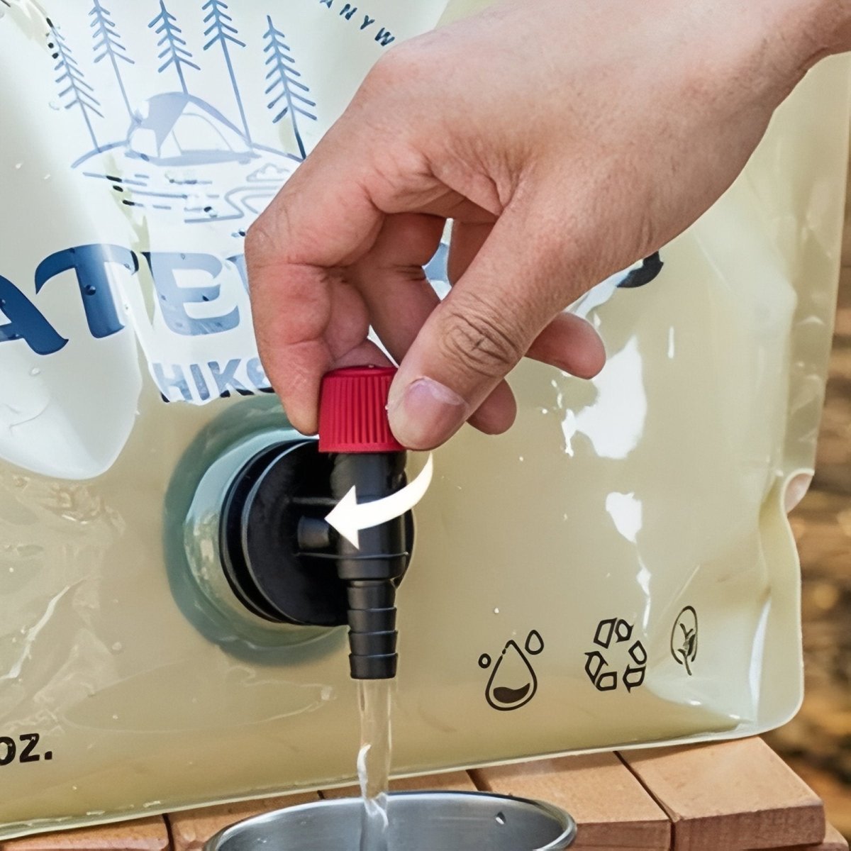 Foldable 8L Water Storage Bag with Tap