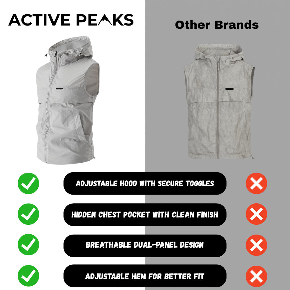 Lightweight Hooded Sleeveless Vest
