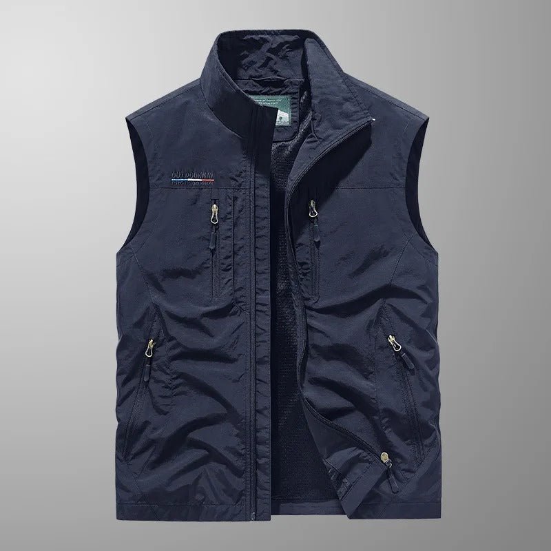 Lightweight Water-Resistant Sleeveless Cargo Vest