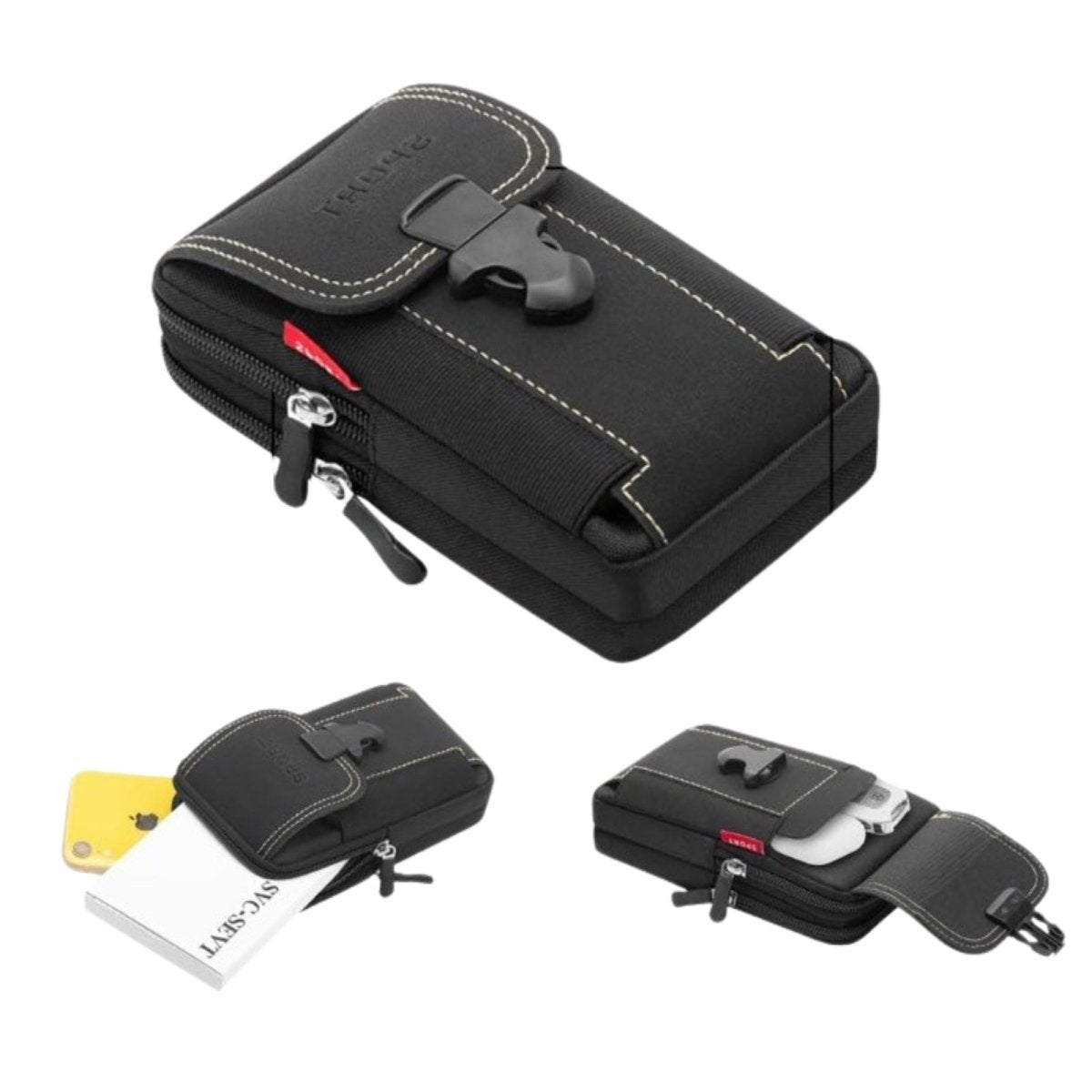 Durable Compact Hiking Pouch with Belt Attachment