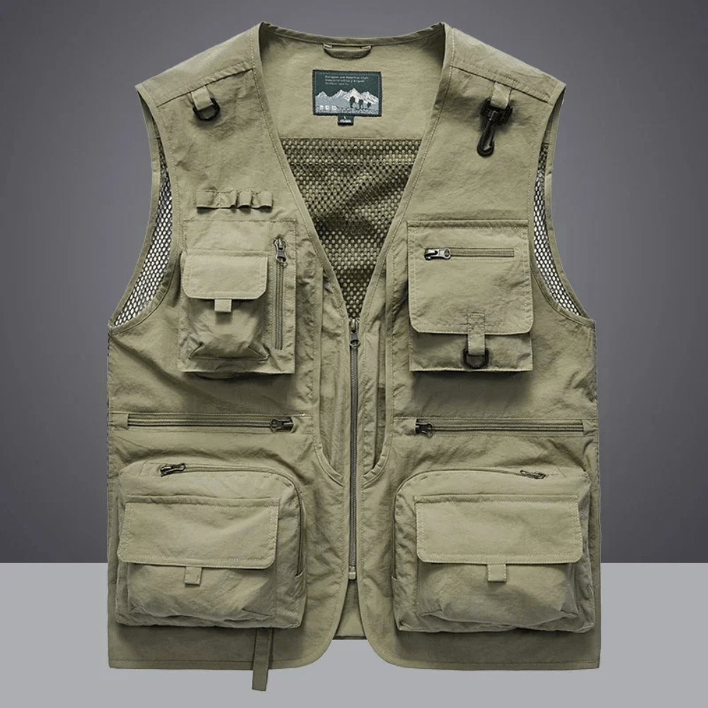 Lightweight Multi-Pocket Mesh Utility Vest