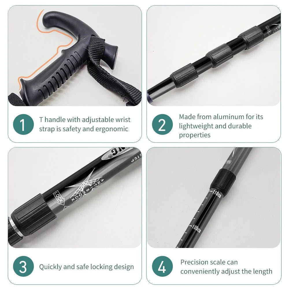Adjustable Lightweight Trekking Pole for Hiking and Walking