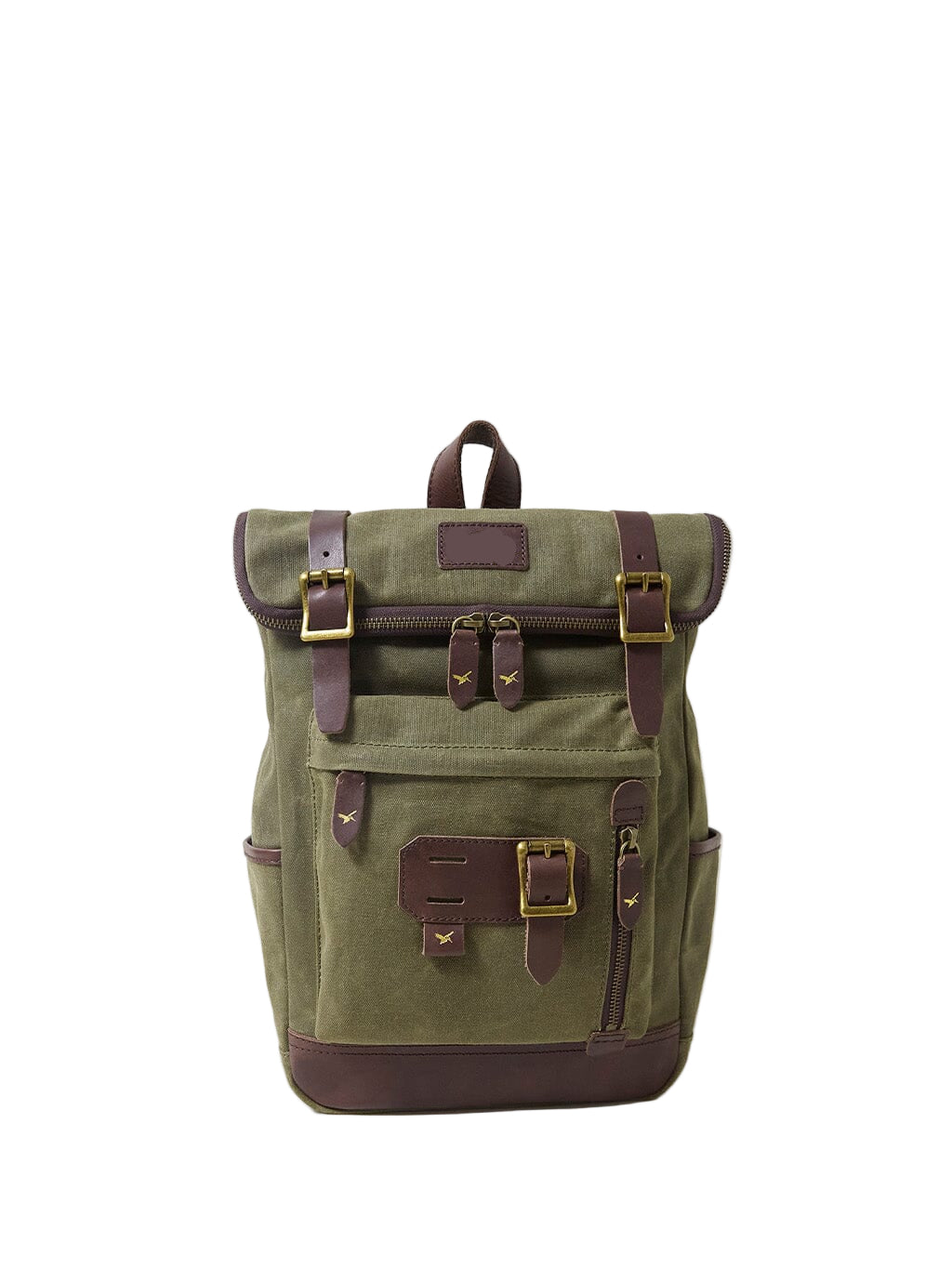 Small Waxed Cotton Backpack