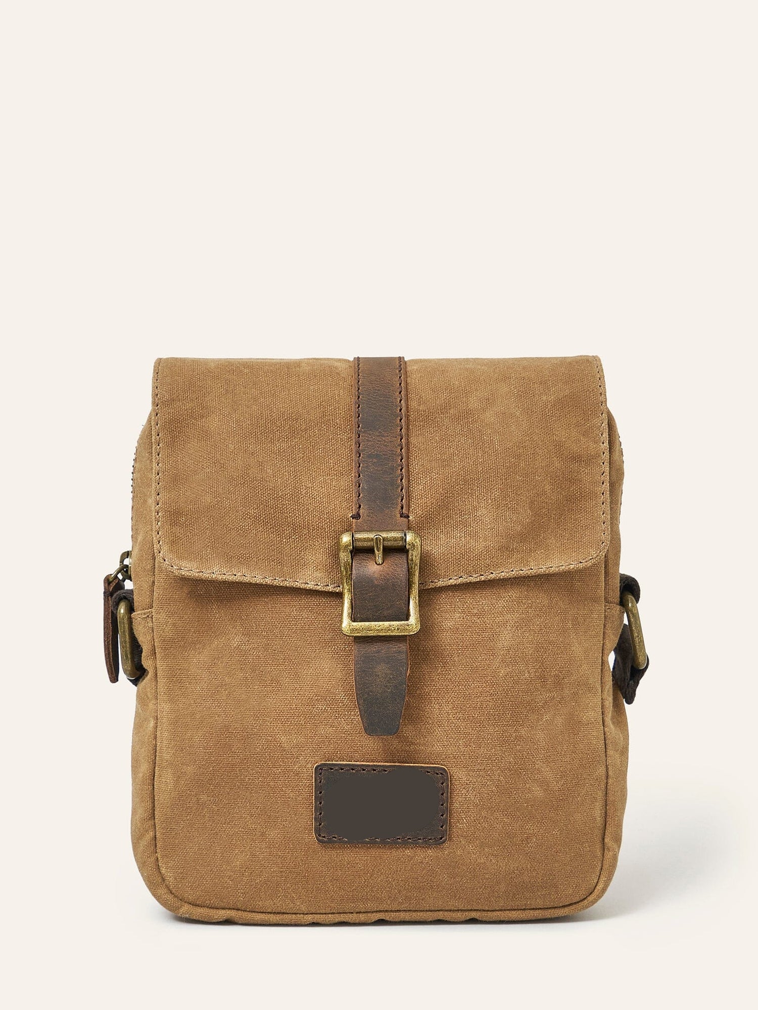Sand Waxed Cotton Cross-Body Bag