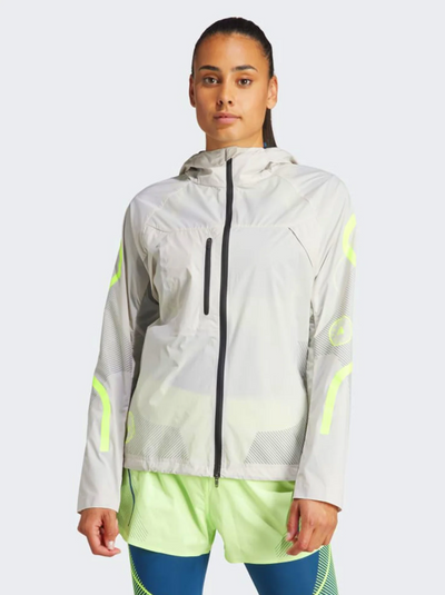 Women’s Running Jacket – Lightweight Hooded Windbreaker with Reflective Trim