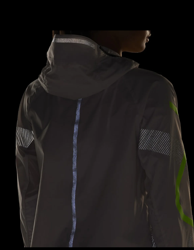 Women’s Running Jacket – Lightweight Hooded Windbreaker with Reflective Trim