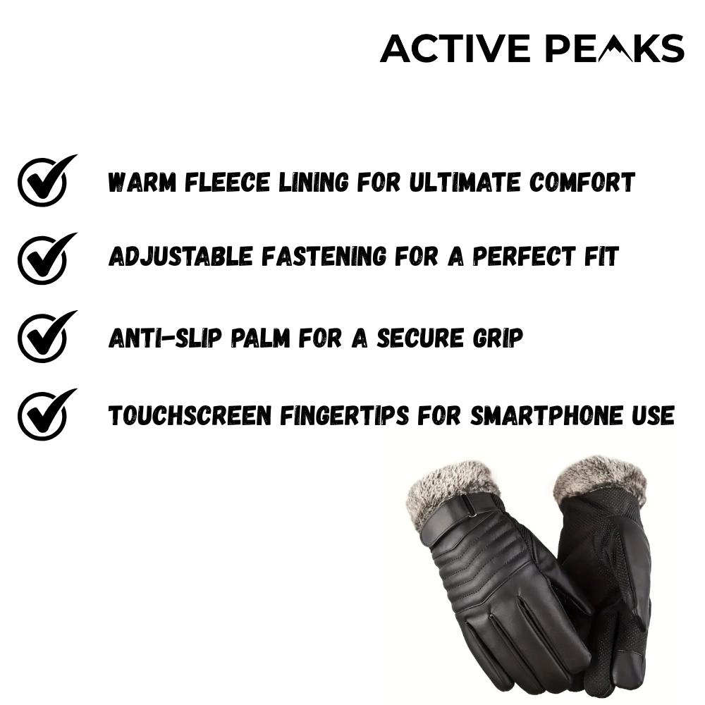 Men’s Fleece Gloves Warm Windproof Touchscreen