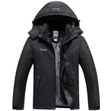 Men’s Windproof Fleece-Lined Hooded Jacket Breathable