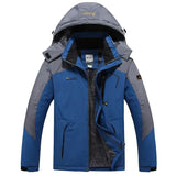 Men’s Windproof Fleece-Lined Hooded Jacket Breathable
