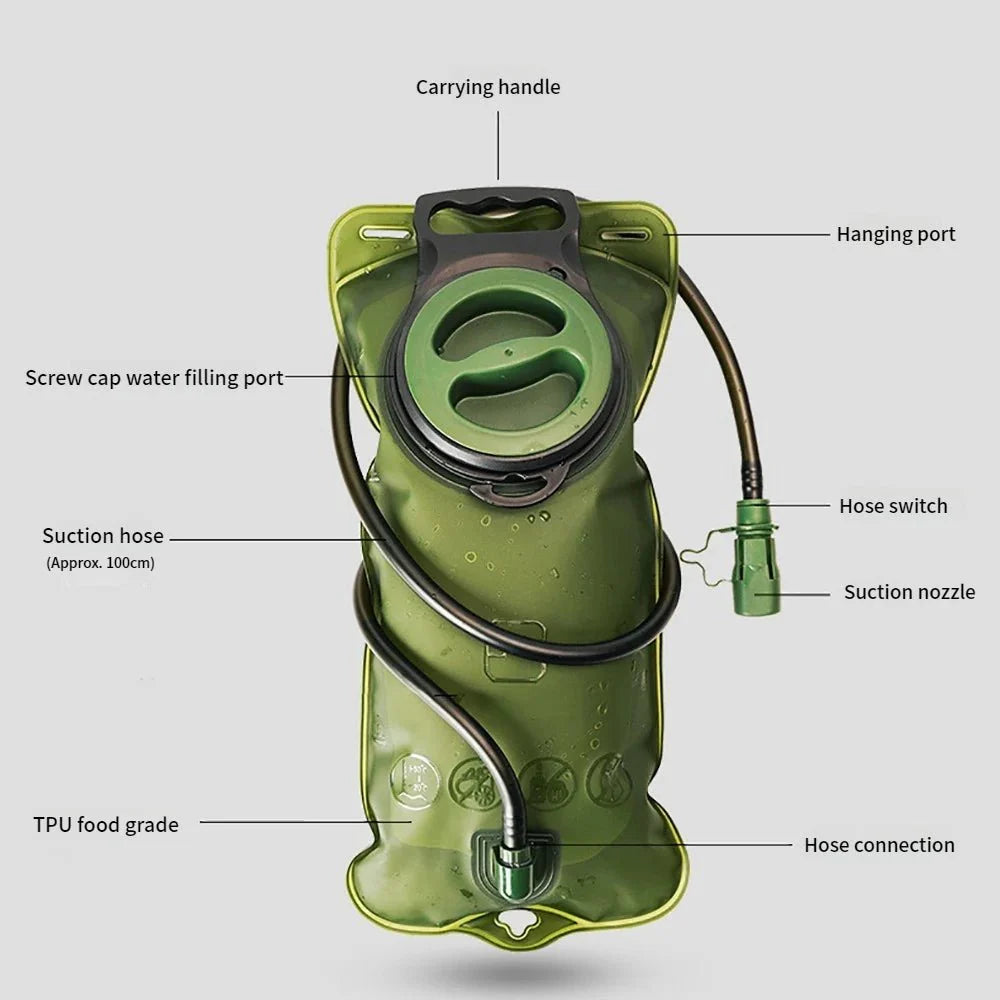 Hydration Bladder Backpack with 2L Reservoir