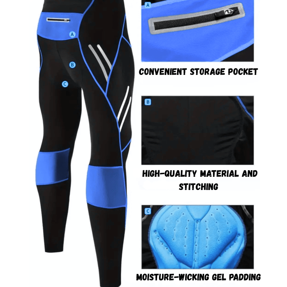 Breathable Cycling Tights – Gel-Padded & Wind-Resistant