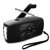 Compact Emergency Radio with LED Light and Power Bank