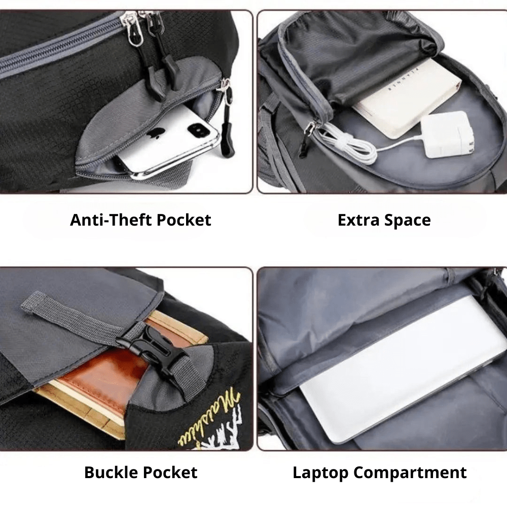 Waterproof 40L Hiking Backpack with Trekking Straps