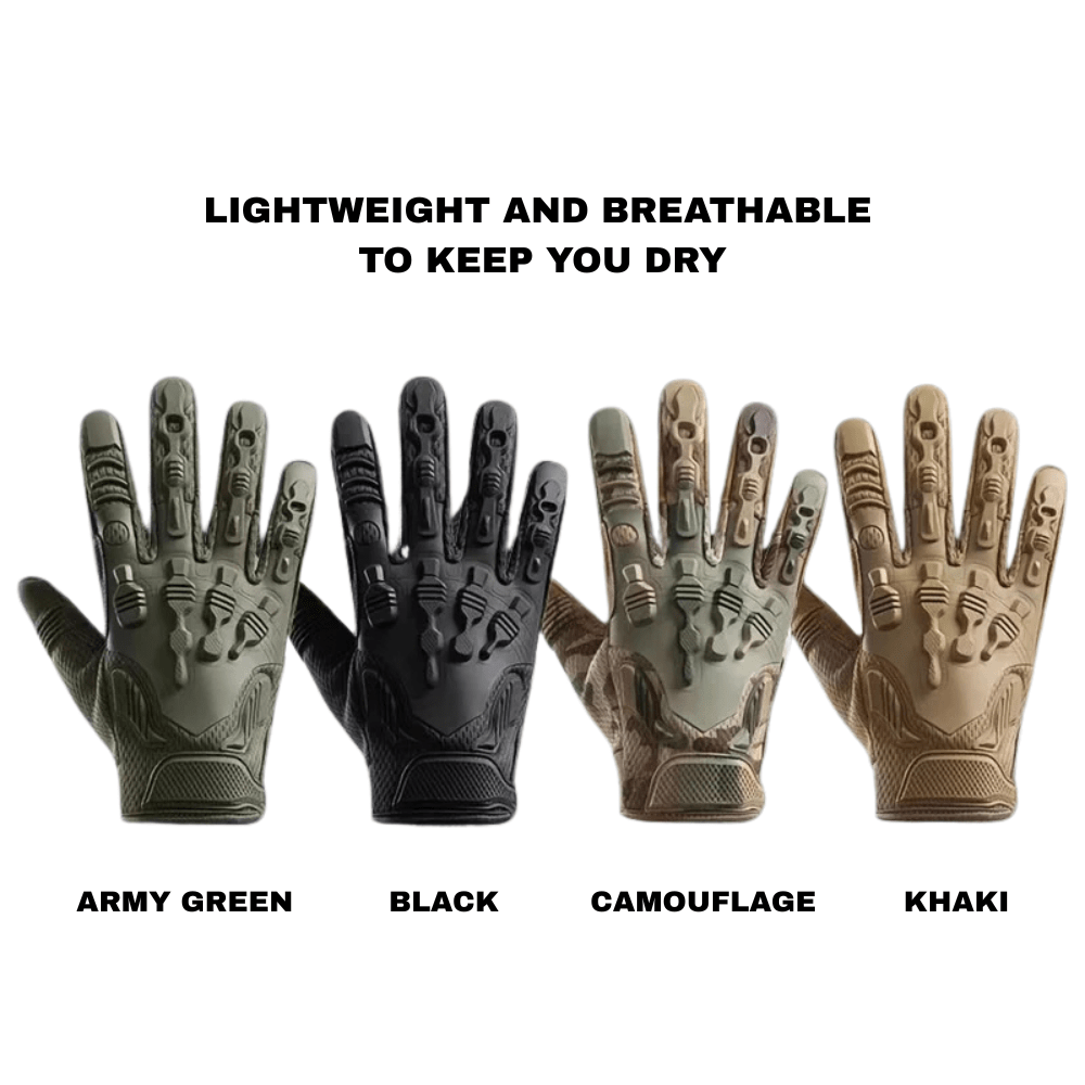 Breathable Full-Finger Tactical Gloves for Outdoor Use