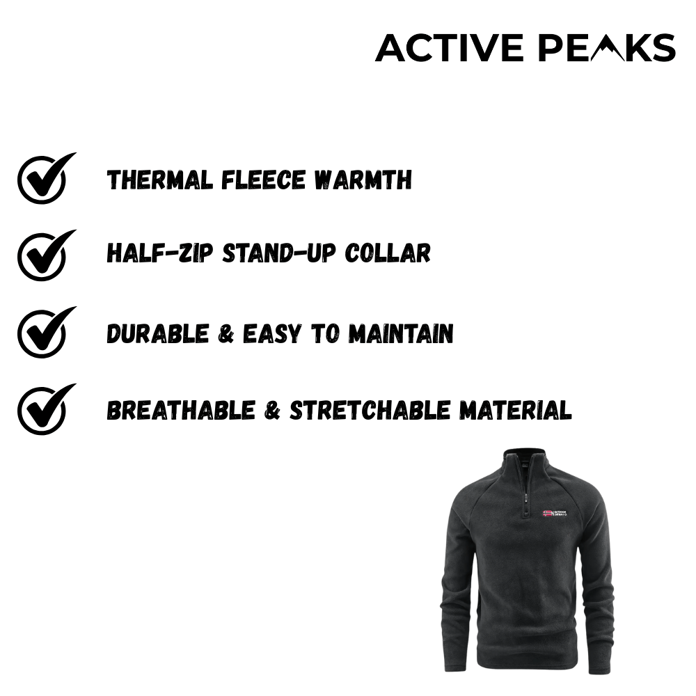 Men’s Thermal Fleece Half-Zip Jacket Breathable